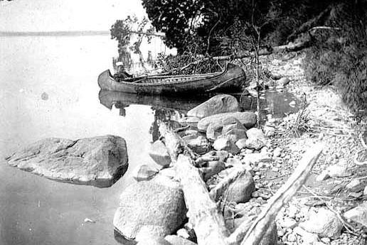Shore of Bear Island, Leech Lake, Cass County, 1900