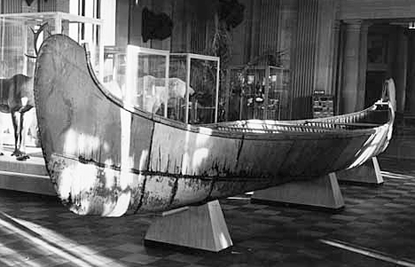 Montral canoe, on display at the Musee de la Province de Quebec, 1940
