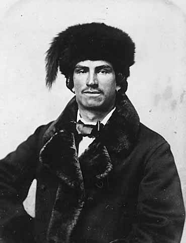 Mixed blood (Indian and French) fur trader, ca. 1870.