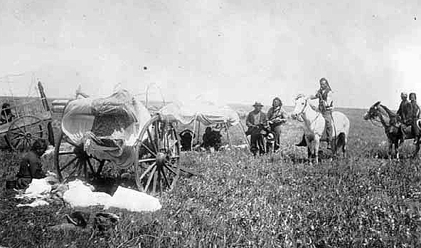 Chippewa Indians at Hallock, ca. 1893.