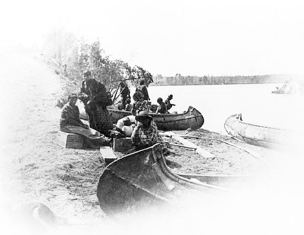 Ojibway Indian landing at Walker, 1896