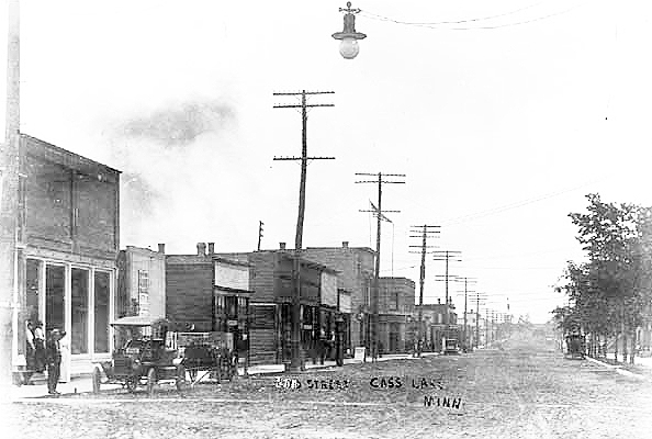 Second Street, Cass Lake, ca. 1910.