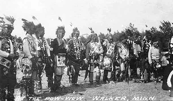 The powwow, Walker, ca. 1920.