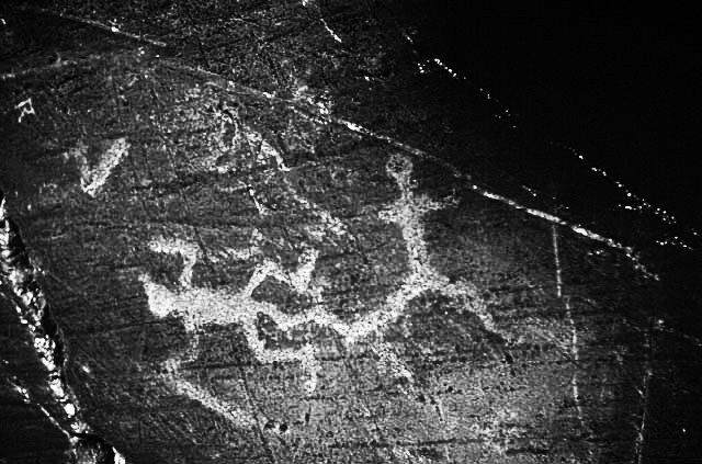 Pictographs, Spirit or Drum Island, Nett Lake, 1964.