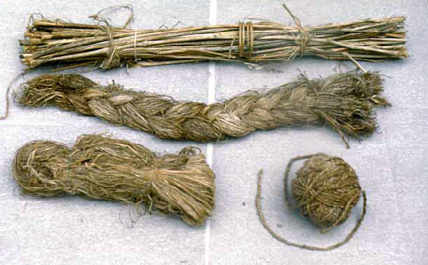 Nettle Fiber, Stalks, Braided Hank, Ball of Finished Fibre, Mille Lacs, 1957