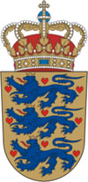 Coat of arms of Denmark.