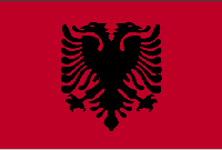 Flag of Albania.