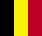 Flag of Belgium.  Click for national anthem.