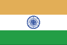 Flag of India.  Click for national anthem.
