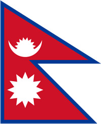 Flag of Nepal.
