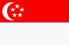 Flag of Singapore.  Click for national anthem.
