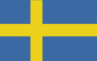 Flag of Sweden.  Click for national anthem.