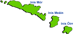 Map of the Aran Islands.