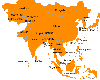 Thumbnail map of Asia.