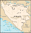 Thumbnail map of Bosnia and Herzegovina.