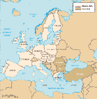 Map of the European Union.