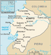 Map of Ecuador.