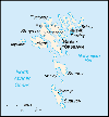 Map of Faroe Islands.