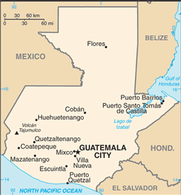 map of Guatemala