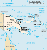 Map of Paupa New Guinea.