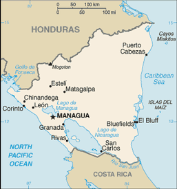 Map of Nicaragua