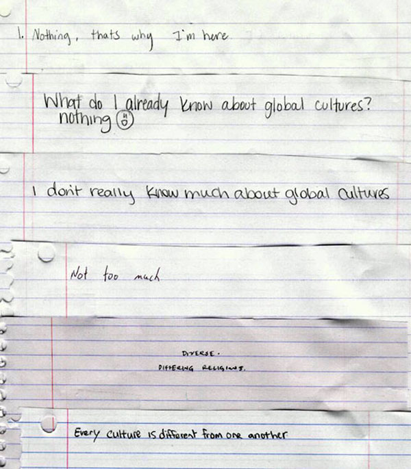 Results of "What do I already know about Global Cultures?"