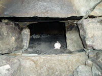 Black oven, cooking chamber.