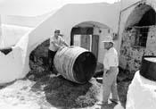 Men in Kypseli, Santorini, Greece.