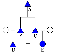 Kinship diagram illustrating parallel cousin marriage.
