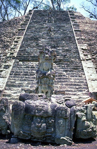 Hieroglyphic Stairway at Copan, Honduras.