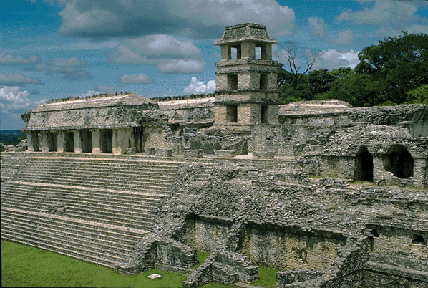 West facade of the Palenque Palace