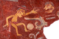 Ballplayer painting from the Tepantitla, Teotihuacan murals.