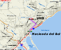 Map of central and eastern Duluth, MN.