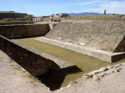 Ballcourt, Monte Albán, Oaxaca, Mexico. Late 15th century.