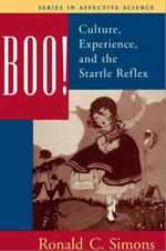 Text, "Boo!: Culture, Experience, and the Startle Reflex, by Ronald C. Simons.