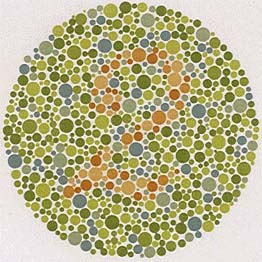 Color vision test chart, color.
