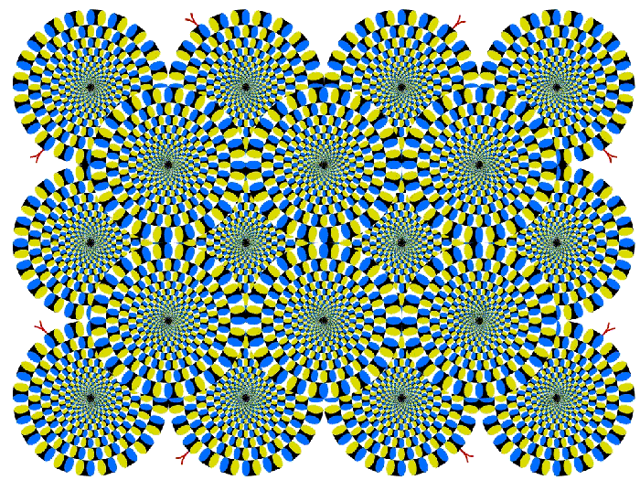 Optical illusion, circles.