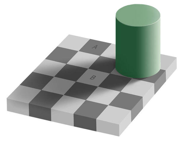 Optical illusion grey square