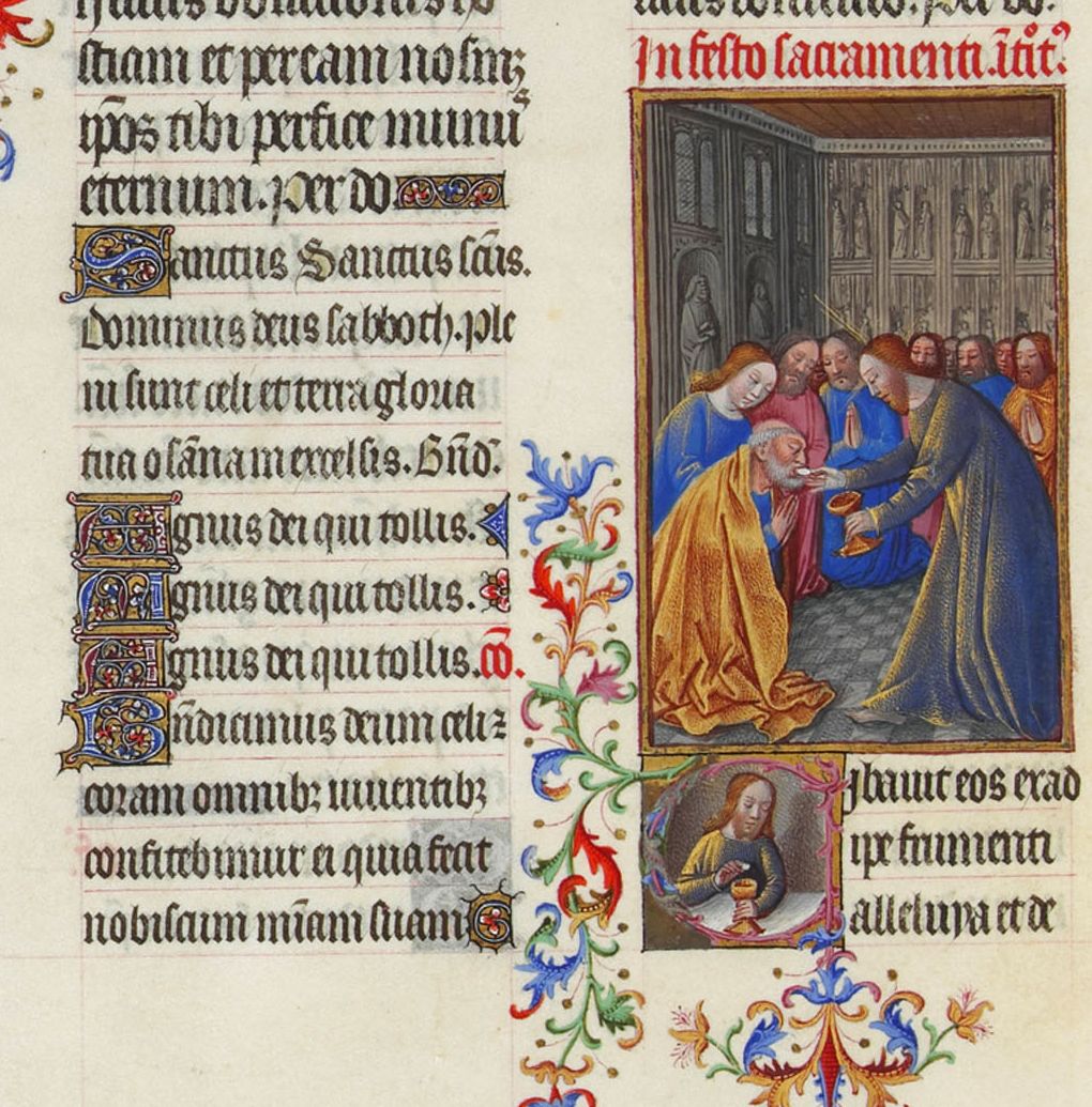 Les Très Riches Heures du duc de Berry, Folio 189v - The Communion of the Apostles the Musée Condé, Chantilly.