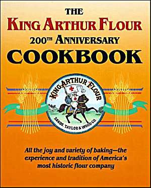 King Arthur Flour bicentennial cookbook, with altered logo.