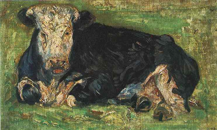 Lying Cow, Vincent van Gogh, 1883.