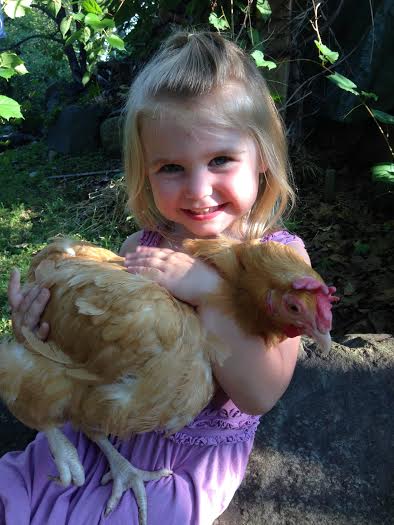 Nora Elizabeth Roufs and Chickens