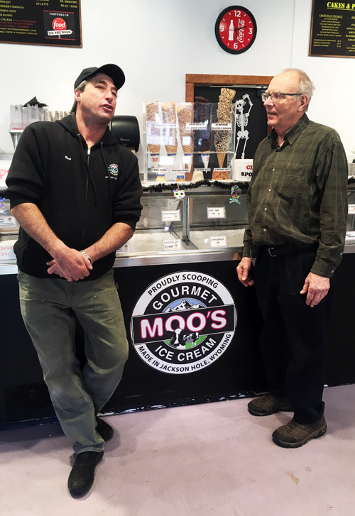 Rick Bickner, co-owner of Moo's Gourmet Ice Cream, with Vicki Bickner, reflects on quality ice cream and quality life in Jackson Hole, Wyoming. 