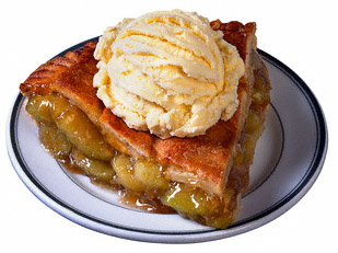 Apple pie and ice cream.
