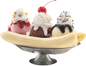 Banana split.