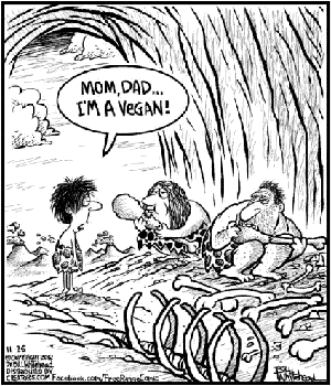 Cartoon: Prehistoric Vegan