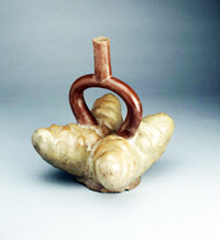 Moche potato ceramic. Larco Museum Collection.  Lima, Peru. 