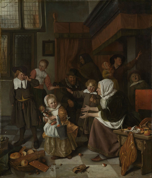 The St. Nicholas Feast, Jan Havicksz. Steen, 1665 - 1668