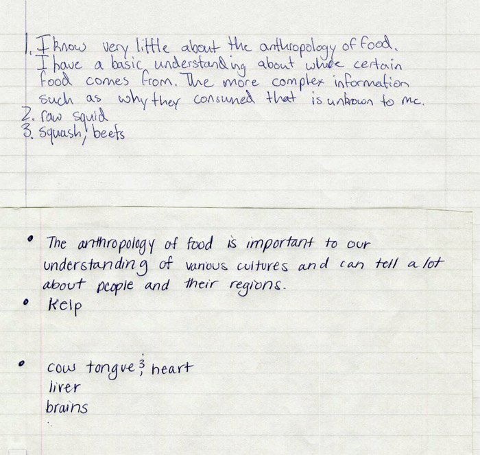 Anthropology of FoodUniversity of Minnesota Duluth