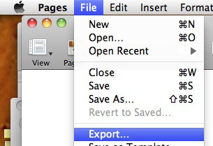 Pages Export.